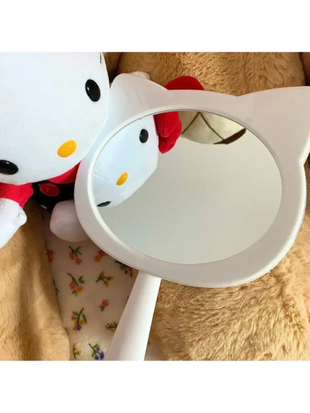 Hello Kitty Large Handheld Cosmetic Makeup Mirror Kawaii Vanity Mirror Gift